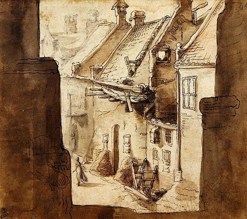 Vista dai bastioni in un vicolo - Gemaeldegalerie Alte Meister, Kassel